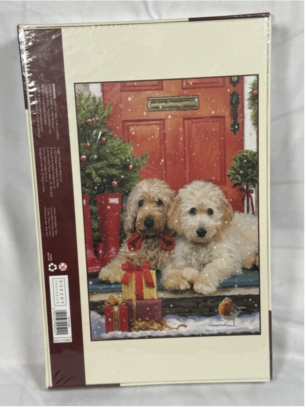 Robert Frederick 1000 Pc Christmas Dog Puzzle 75x55cm Goldendoodle Lab Sealed - Picture 3 of 5